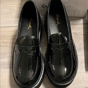 Qupid Black Patent Loafers